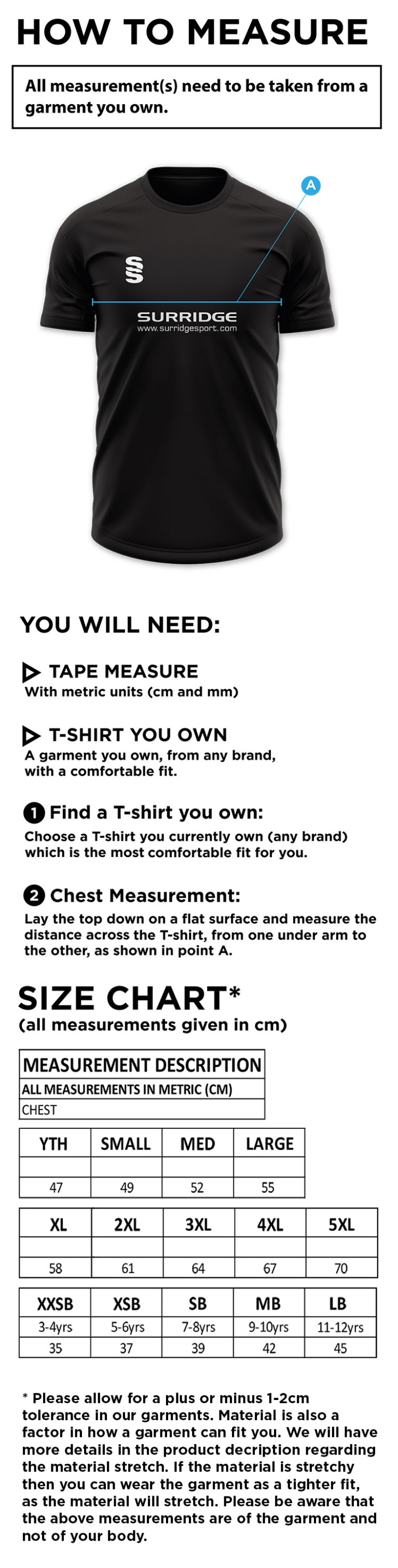 Bude HC - Dual Solid Colour Polo - White - Men's Fit - Size Guide