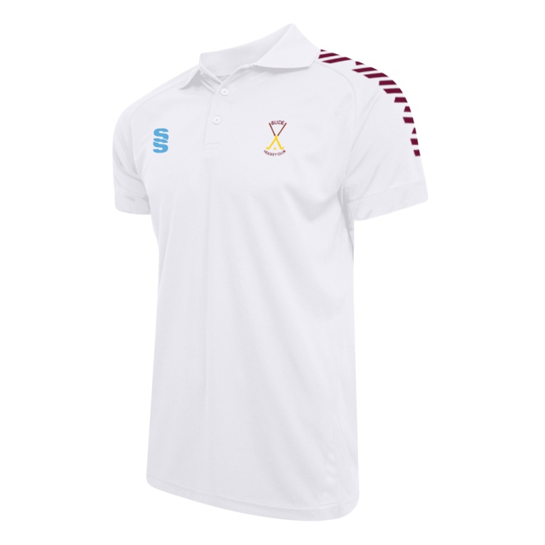 Bude HC - Dual Solid Colour Polo - White - Women's Fit