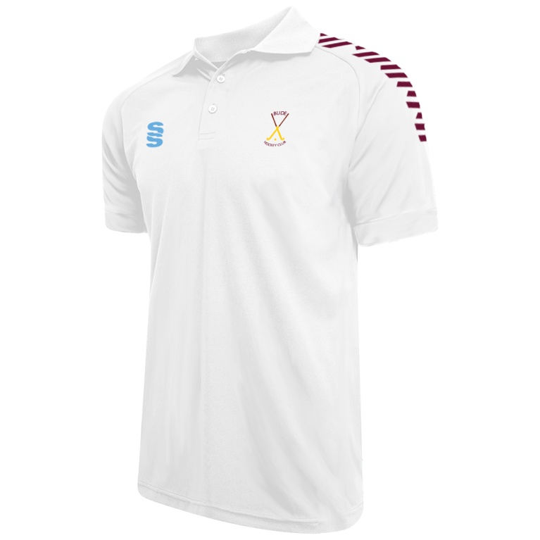 Bude HC - Dual Solid Colour Polo - White - Men's Fit